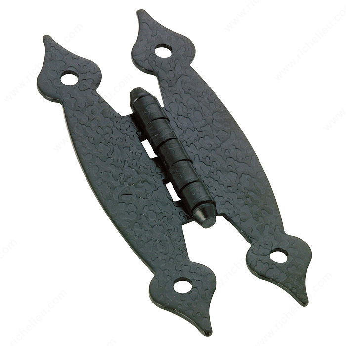 Traditional Metal Country Hinge - 2053, Color/Finish Black, Finish Number 90 PRO-PACK 3