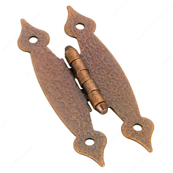 Traditional Metal Country Hinge - 2053, Color/Finish Antique Copper, Finish Number M41 PRO-PACK 3