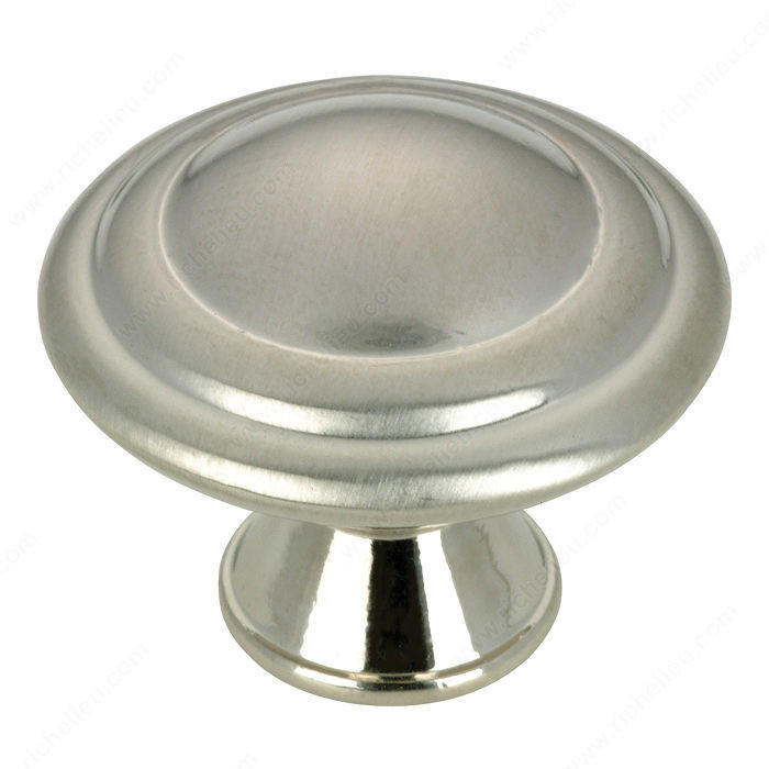 Contemporary Metal Knob - 2063, Finish Brushed Nickel