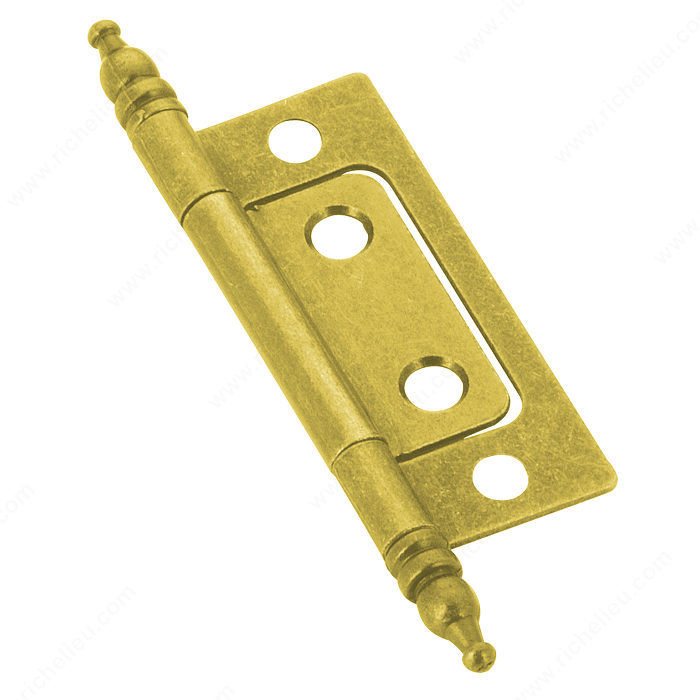 Classic Metal Bifold Hinge - 2064, Finish Brass, Finish Number 130, Screw/Nail Wood Screw (Included) PRO-PACK 3
