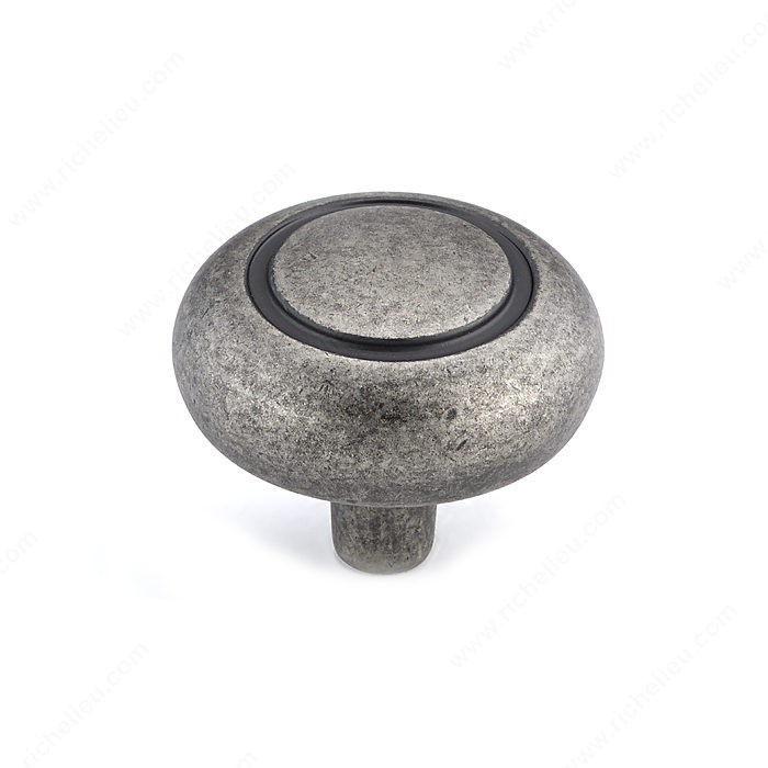 Traditional Metal Knob - 209B, Finish Pewter PRO-PACK 3