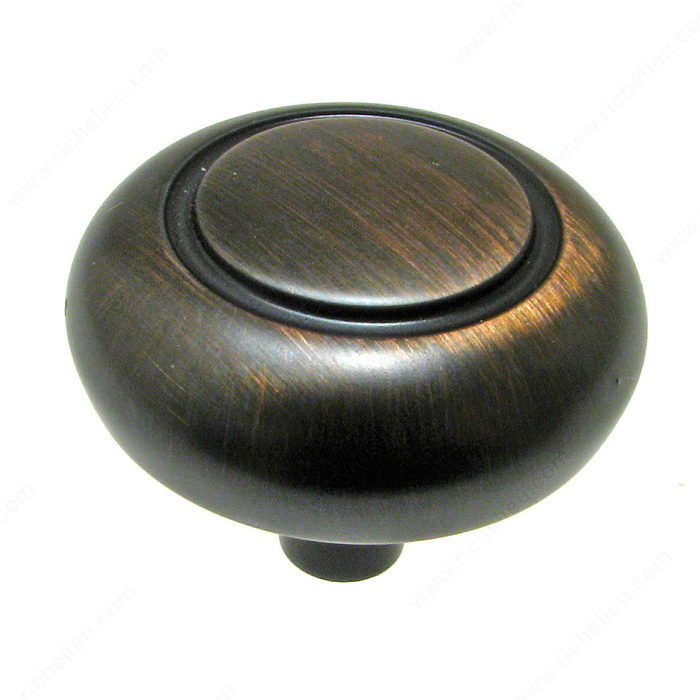 Traditional Metal Knob - 209B, Finish Brushed Oil-Rubbed Bronze PRO-PACK 3