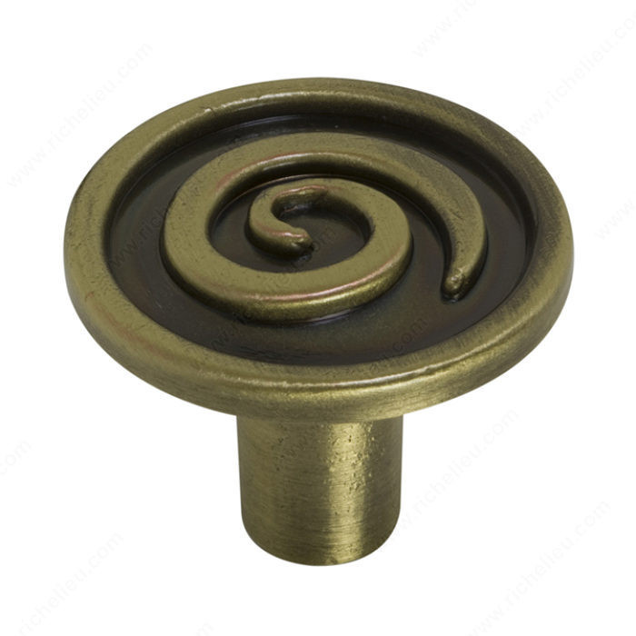 Traditional Metal Knob - 2188, Finish Antique English PRO-PACK 2