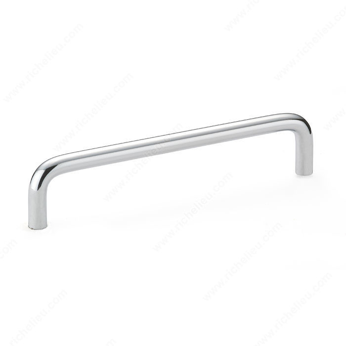 Contemporary Metal Pull - 2288, BHMA A156.9 certificate, RoHS compliant, Center to Center 128 mm, Finish Chrome, Length - Overall Dimensions 136 mm PRO-PACK 5