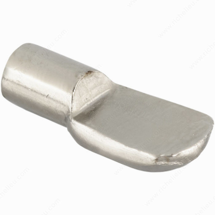 Standard Metal Shelf Pin, Drilling Diameter 1/4 in, Load Capacity per Shelf 80 kg, Finish Nickel PRO-PACK 5