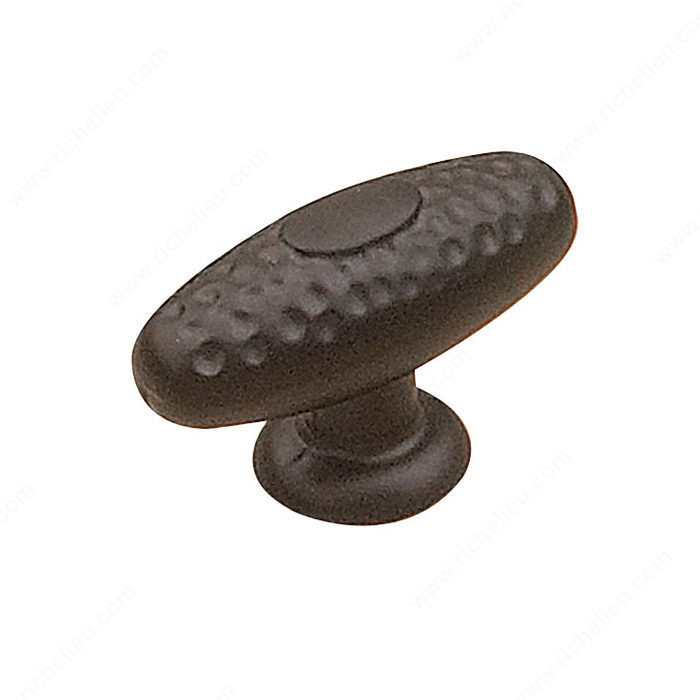 Traditional Metal Knob - 2321, Finish Matte Black