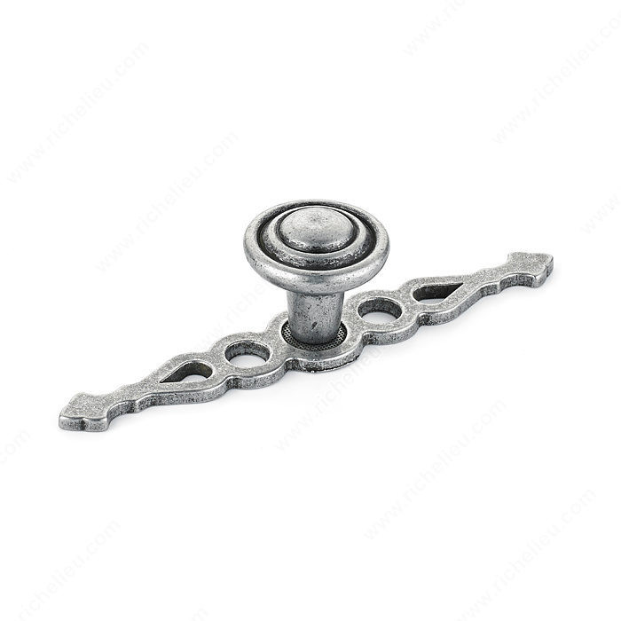 Traditional Metal Knob - 2360, Finish Wrought Iron PRO-PACK 3