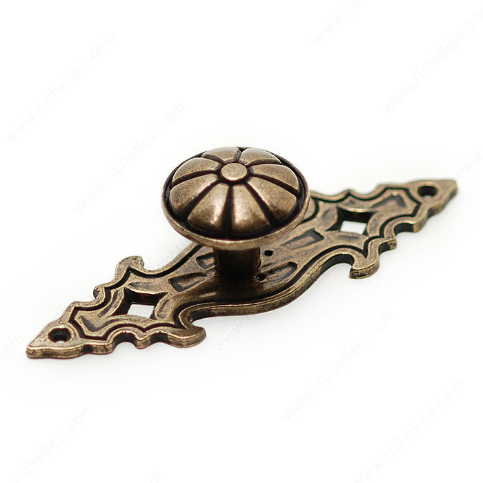 Traditional Metal Knob - 2361, Finish Burnished Brass PRO-PACK 2