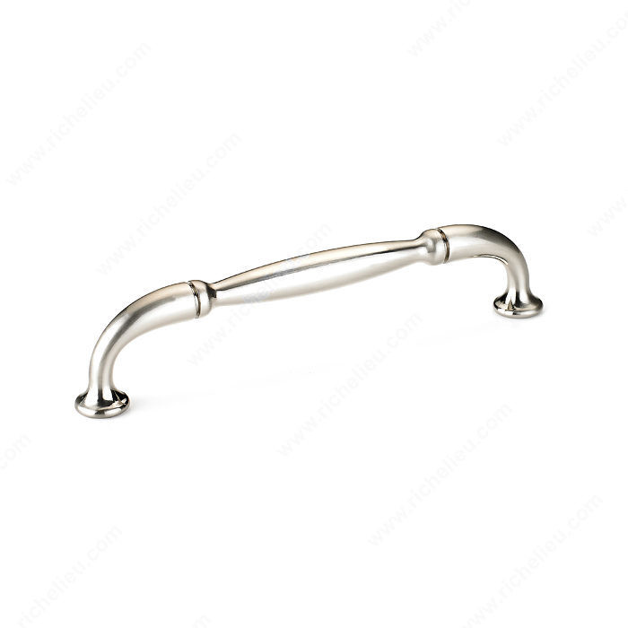 Traditional Metal Pull - 2373, Center to Center 128 mm, Finish Brushed Nickel, Projection - Overall Dimensions 31 mm PRO-PACK 2
