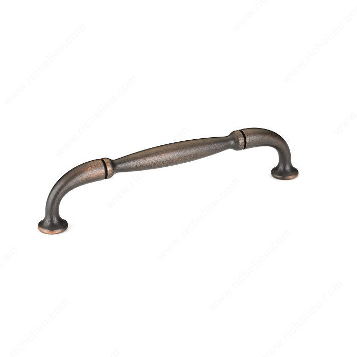 Traditional Metal Pull - 2373, Center to Center 128 mm, Finish Brushed Oil-Rubbed Bronze, Projection - Overall Dimensions 31 mm PRO-PACK 2