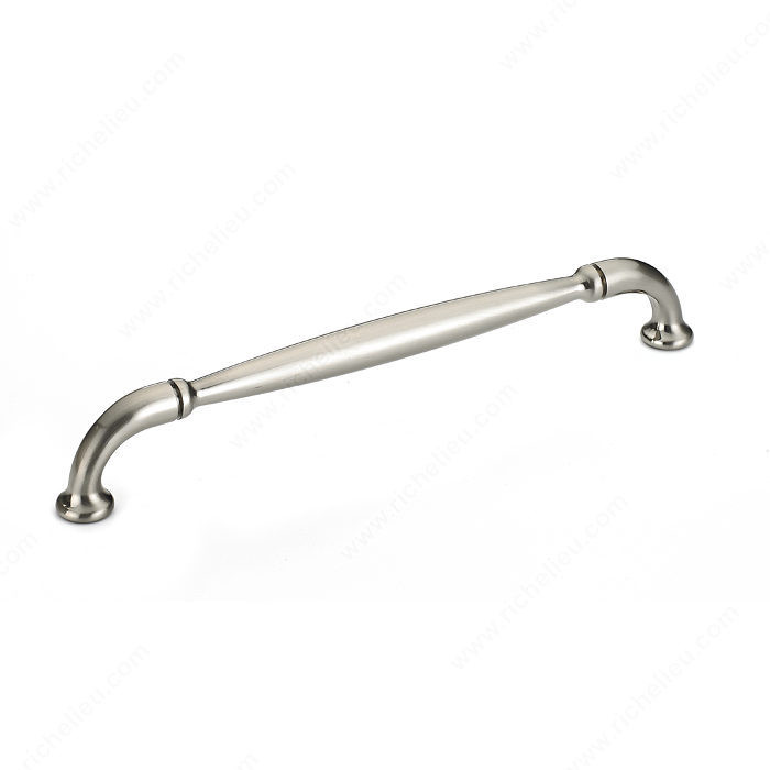 Traditional Metal Pull - 2373, Center to Center 192 mm, Finish Brushed Nickel, Projection - Overall Dimensions 33 mm