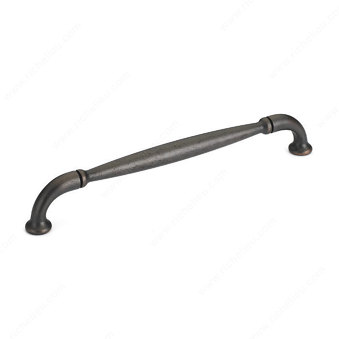 Traditional Metal Pull - 2373, Center to Center 192 mm, Finish Brushed Oil-Rubbed Bronze, Projection - Overall Dimensions 33 mm