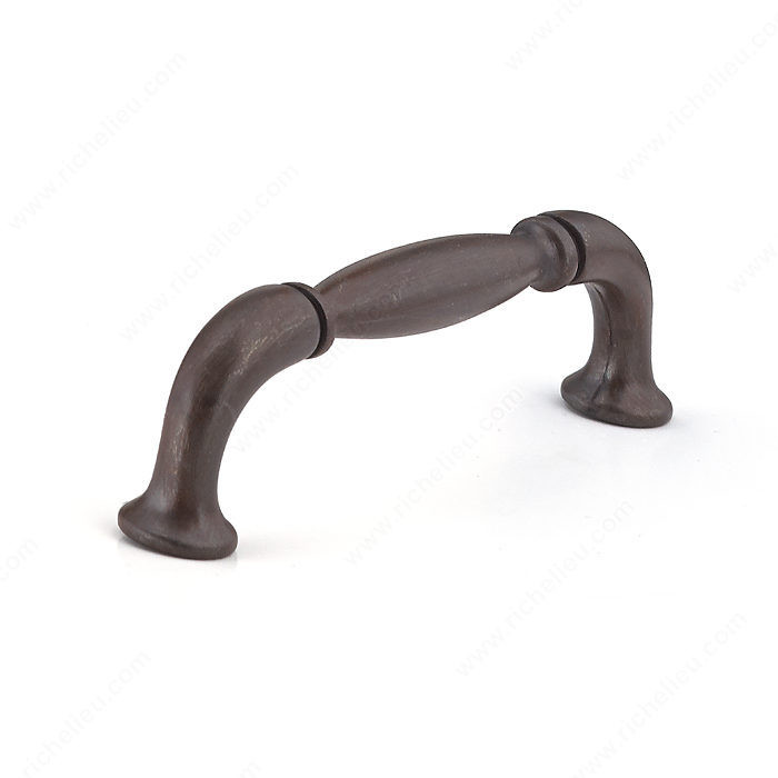 Traditional Metal Pull - 2373, Center to Center 96 mm, Finish Rust, Projection - Overall Dimensions 30 mm PRO-PACK 2