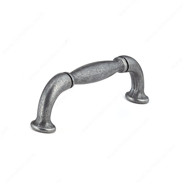Traditional Metal Pull - 2373, Center to Center 96 mm, Finish Wrought Iron, Projection - Overall Dimensions 30 mm PRO-PACK 3