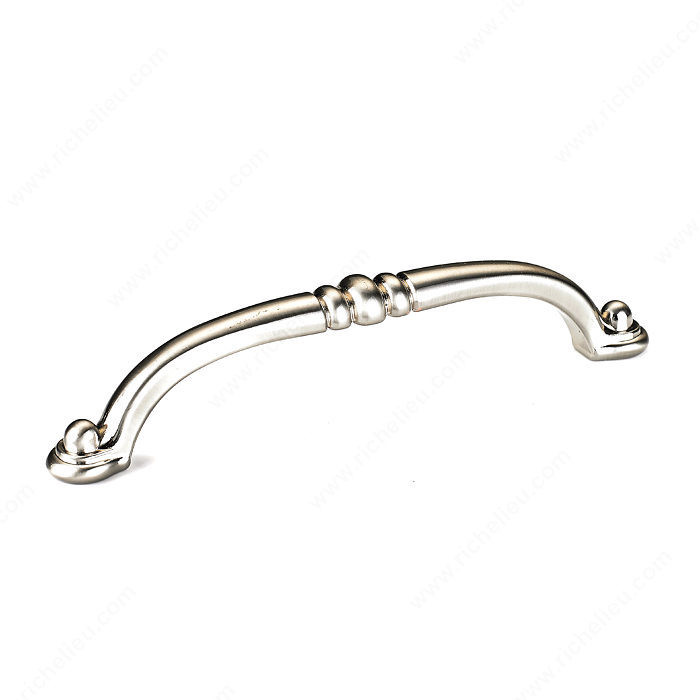 Traditional Metal Pull - 2373, Center to Center 128 mm, Finish Brushed Nickel, Projection - Overall Dimensions 31 mm PRO-PACK 3