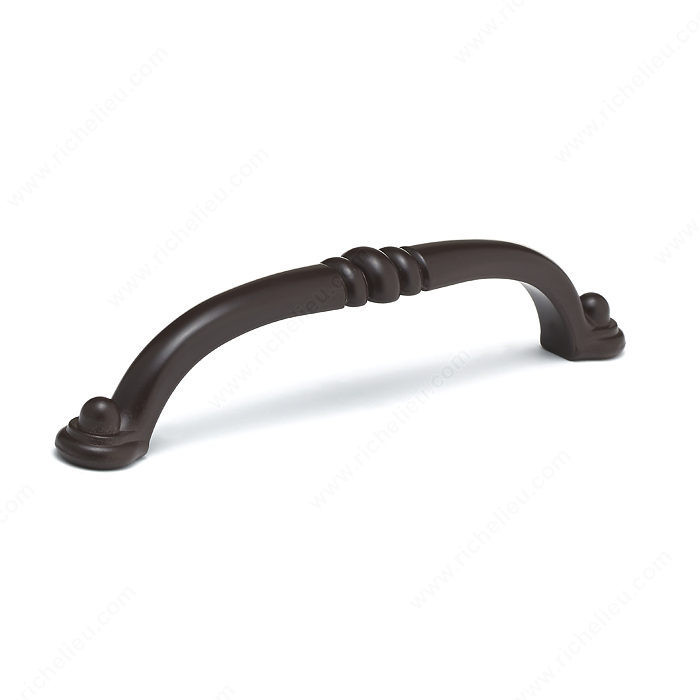 Traditional Metal Pull - 2373, Center to Center 128 mm, Finish Rust, Projection - Overall Dimensions 31 mm PRO-PACK 3