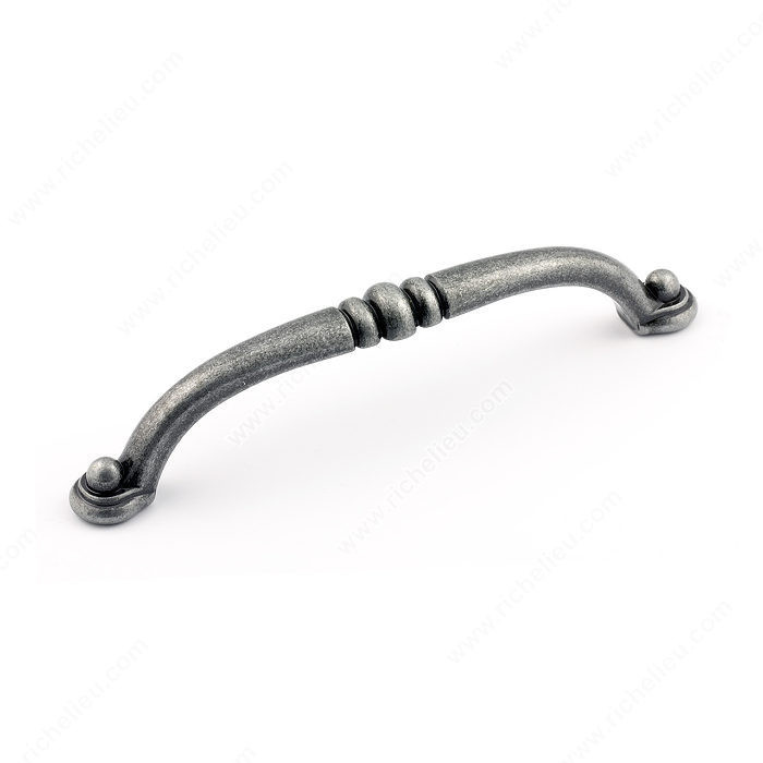 Traditional Metal Pull - 2373, Center to Center 128 mm, Finish Wrought Iron, Projection - Overall Dimensions 31 mm PRO-PACK 3