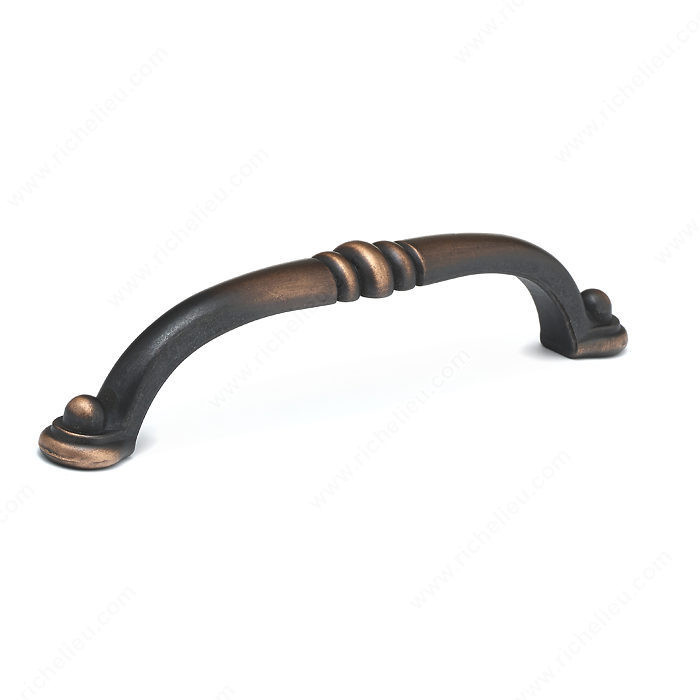 Traditional Metal Pull - 2373, Center to Center 128 mm, Finish Brushed Oil-Rubbed Bronze, Projection - Overall Dimensions 31 mm PRO-PACK 3
