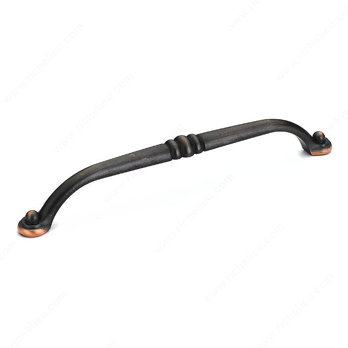 Traditional Metal Pull - 2373, Center to Center 192 mm, Finish Brushed Oil-Rubbed Bronze, Projection - Overall Dimensions 33 mm PRO-PACK 2