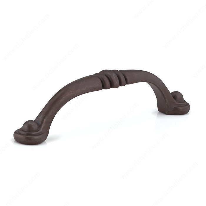 Traditional Metal Pull - 2373, Center to Center 96 mm, Finish Rust, Projection - Overall Dimensions 27 mm PRO-PACK 3