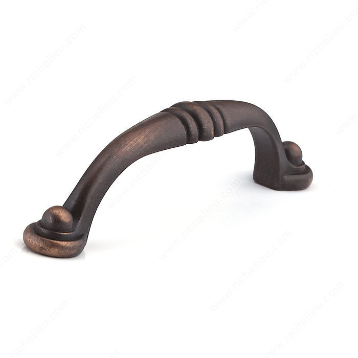 Traditional Metal Pull - 2373, Center to Center 96 mm, Finish Brushed Oil-Rubbed Bronze, Projection - Overall Dimensions 27 mm PRO-PACK 5