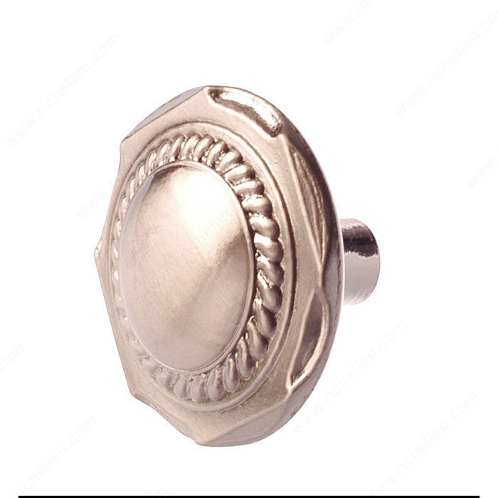 Traditional Metal Knob - 2390, Finish Brushed Nickel PRO-PACK 5