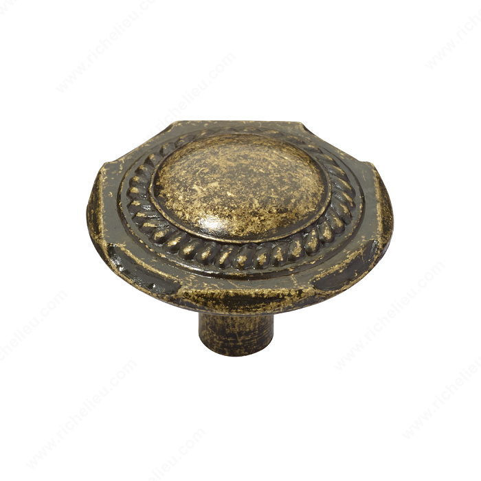 Traditional Metal Knob - 2390, Finish Burnished Brass PRO-PACK 5