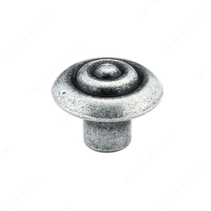 Traditional Metal Knob - 2391, Finish Wrought Iron PRO-PACK 5