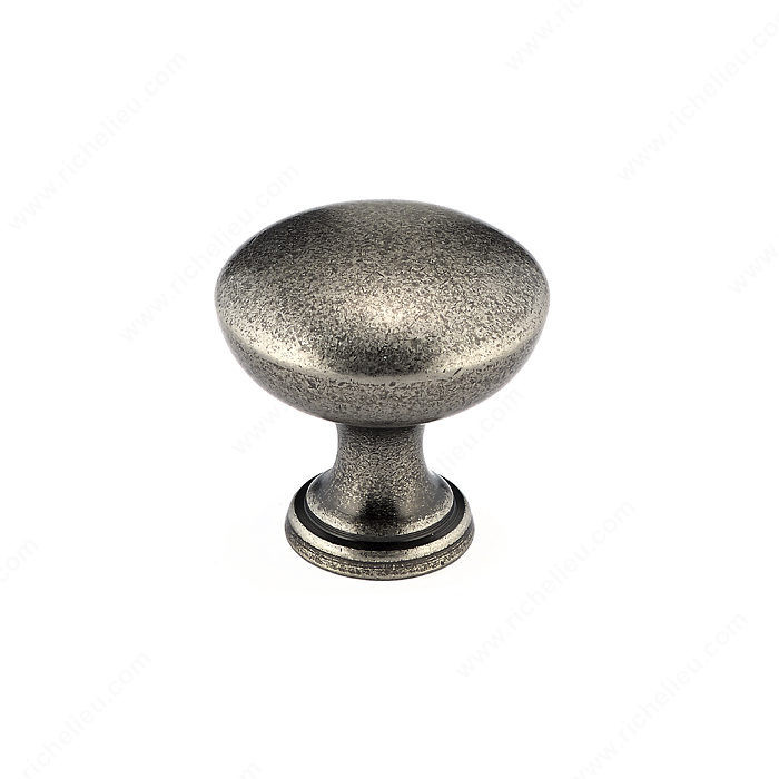 Traditional Metal Knob - 2391, Finish Pewter PRO-PACK 2