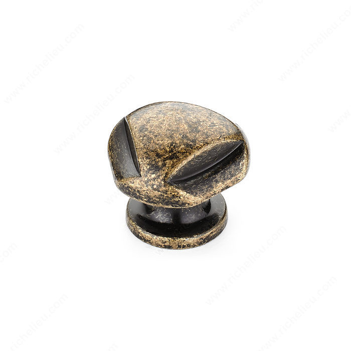Traditional Metal Knob - 2391, Finish Burnished Brass, Diameter - Overall Dimensions 28 mm, Projection - Overall Dimensions 24 mm PRO-PACK 3