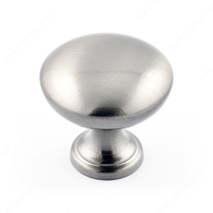 Traditional Metal Knob - 2391, Finish Brushed Nickel PRO-PACK 2