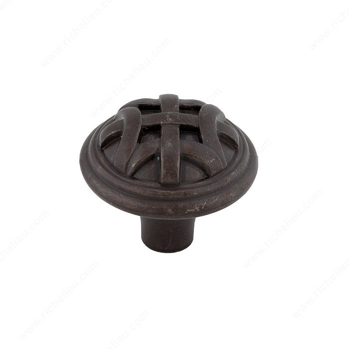 Traditional Metal Knob - 2391, Finish Rust PRO-PACK 2