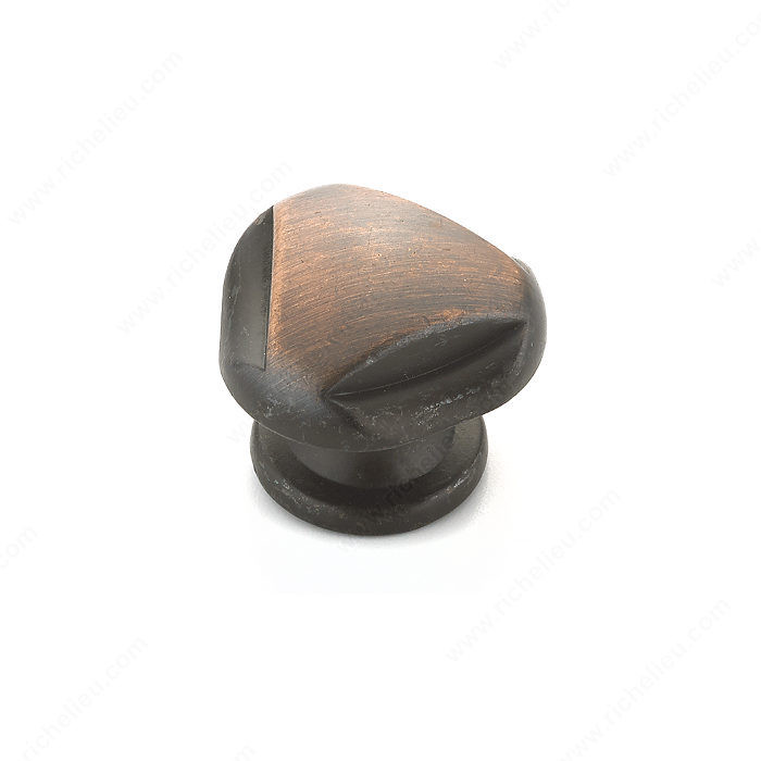 Traditional Metal Knob - 2391, Finish Brushed Oil-Rubbed Bronze PRO-PACK 3
