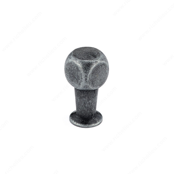 Traditional Metal Knob - 2392, Finish Wrought Iron PRO-PACK 3