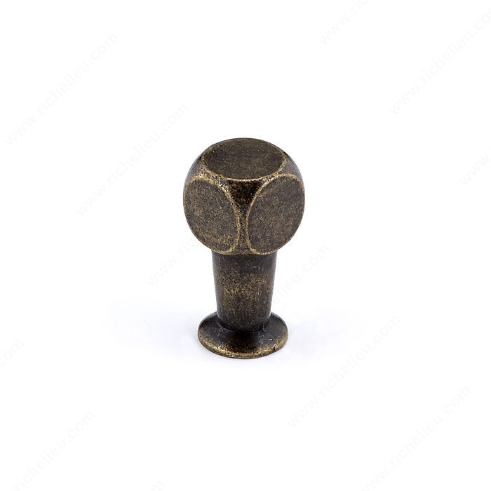 Traditional Metal Knob - 2392, Finish Burnished Brass PRO-PACK 3