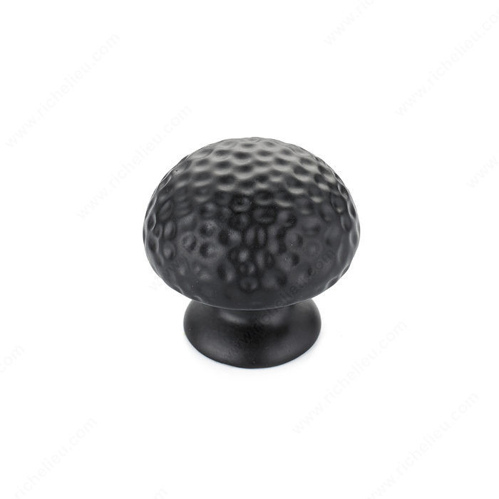 Traditional Metal Knob - 2395, Finish Matte Black