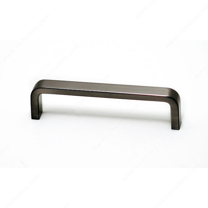 Contemporary Metal Pull - 24 & 25, Center to Center 4 in, Finish Brushed Nickel