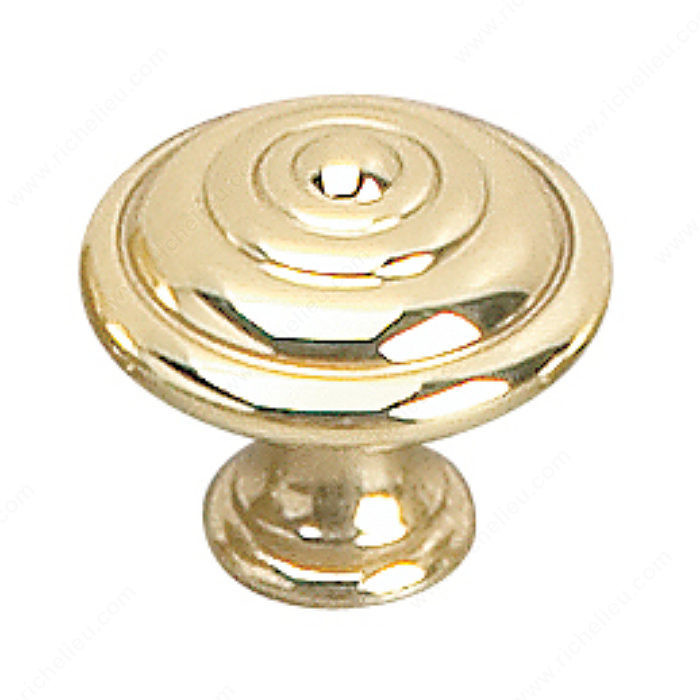 Traditional Brass Knob - 2449, Finish Brass, Diameter - Overall Dimensions 30 mm