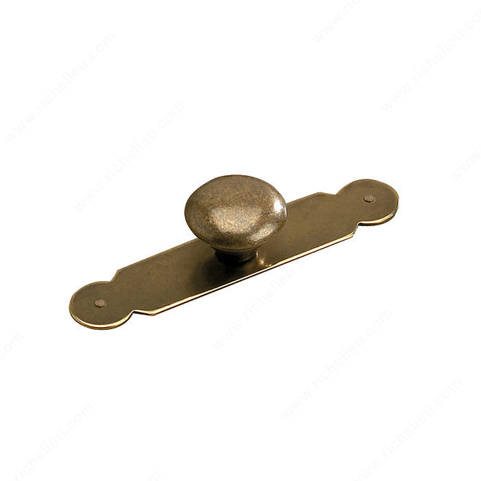 Traditional Brass Knob - 2510, Finish Burnished Brass, Screw/Nail M4 and 135140-xx (Included)
