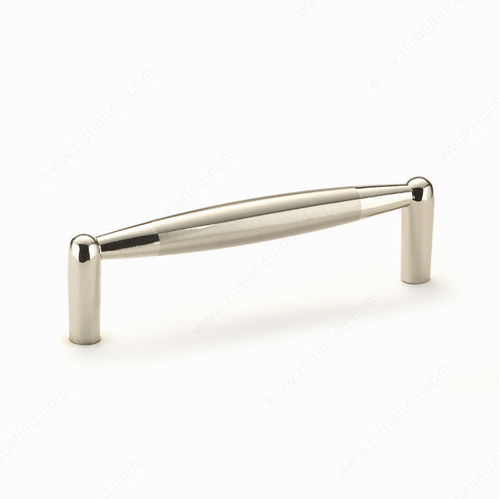 Contemporary Metal Pull - 2520, Center to Center 96 mm, Length - Overall Dimensions 96 mm, Screw/Nail 8/32 (Included)