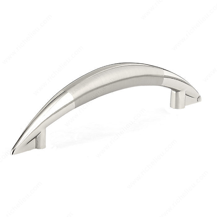 Contemporary Metal Pull - 252, Center to Center 96 mm, Projection - Overall Dimensions 25 mm