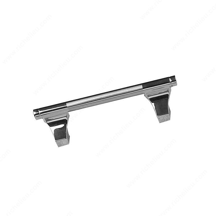 Contemporary Metal Pull - 2558, Center to Center 96 mm, Length - Overall Dimensions 134 mm