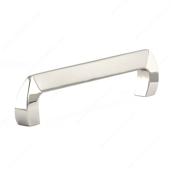 Contemporary Metal Pull - 2561, Center to Center 128 mm, Length - Overall Dimensions 147 mm, Screw/Nail 8/32 (Included)