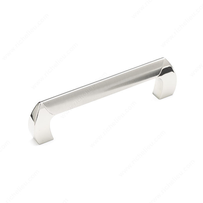 Contemporary Metal Pull - 2561, Center to Center 96 mm, Length - Overall Dimensions 114 mm, Screw/Nail 8/32 (Included)