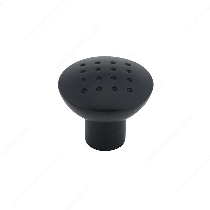 Contemporary Metal Knob - 260, Finish Matte Black PRO-PACK 2