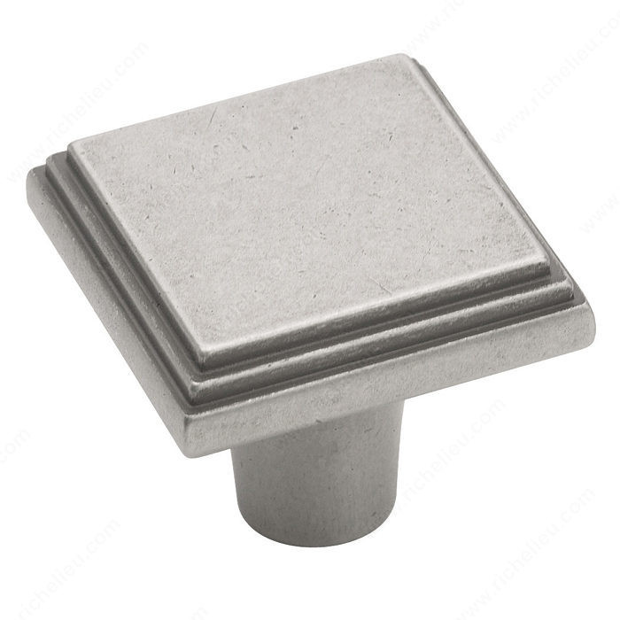 Traditional Zinc Knob - 26117, Finish Weathered Nickel PRO-PACK 2
