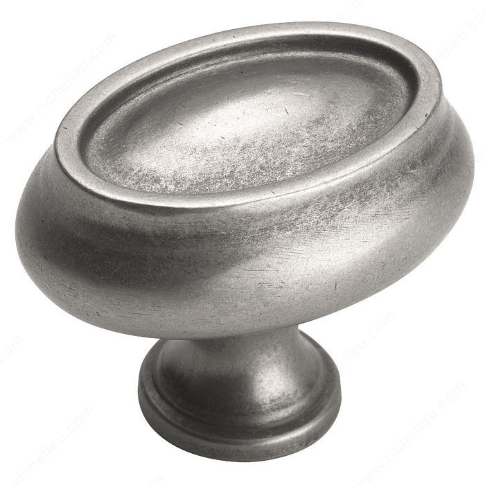 Traditional Zinc Knob - 26127, Finish Weathered Nickel