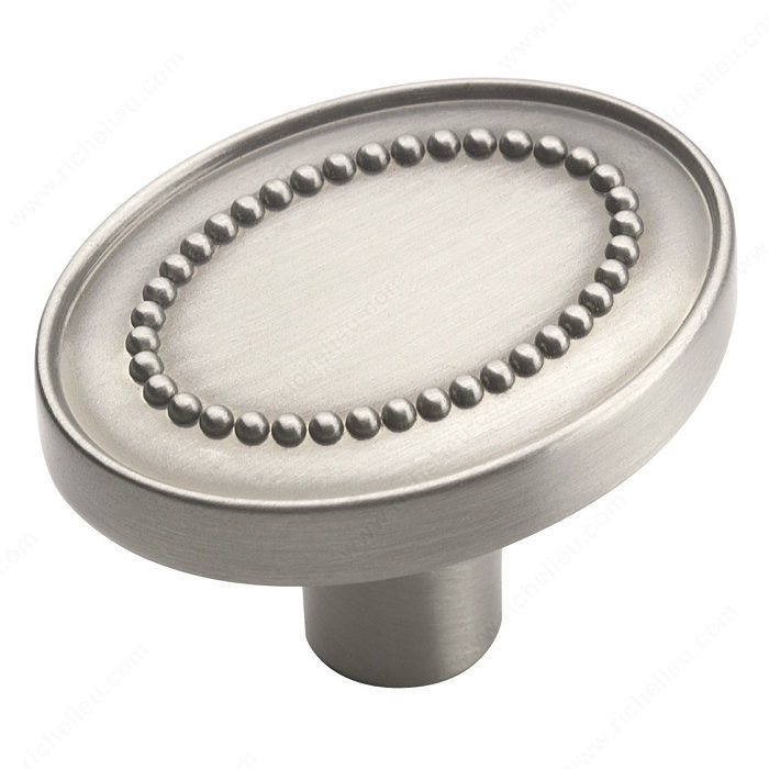 Traditional Zinc Knob - 26133, Finish Satin Nickel