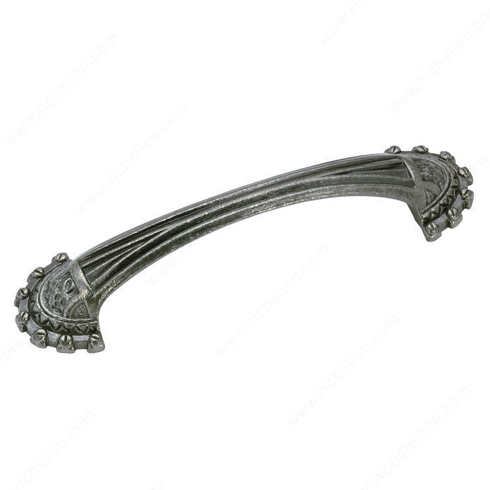 Traditional Metal Pull - 2695, Finish Pewter, Screw/Nail M4 (Included) PRO-PACK 3