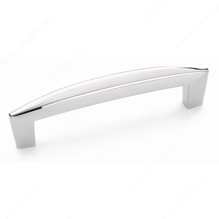 Contemporary Zinc Pull - 27017, Center to Center 96 mm, Finish Polished Chrome